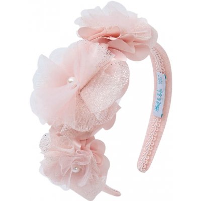 Abel & Lula dívčí čelenka s květy růžová – Zboží Dáma
