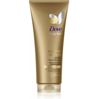 Dove DermaSpa Summer Revived samoopalovací tělové mléko odstín Medium to Dark 200 ml