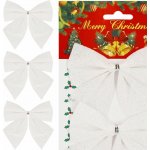 SPRINGOS Vánoční mašle 11x11cm bílé sada 3ks, vánoční dekorace CA1294-XG – Hledejceny.cz