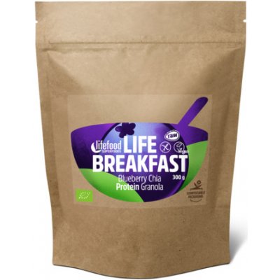 Lifefood Life Breakfast Bio Raw Granola borůvková s chia semínky 220 g – Zboží Mobilmania