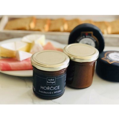 Modrá kuchyně hořčice švestková s Whisky 170 g – Zboží Dáma