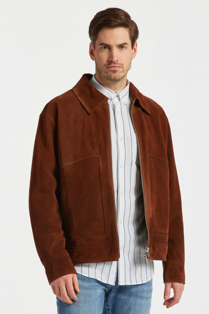 Gant Suede Jacket hnědá