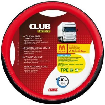 Club Premium Potah na volant 42-44 cm černý-červený – Zboží Mobilmania