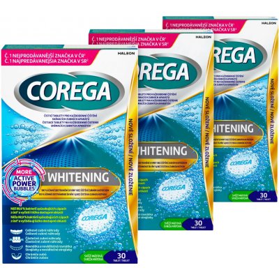 Corega Whitening tabs 3x 30 ks – Sleviste.cz