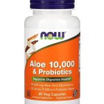 Now Aloe 10000 & Probiotics aloe vera s probiotiky 60 rostlinných kapslí – Hledejceny.cz