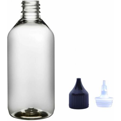 Via Plastová lahvička čirá s černou špičkou Via 115 ml – Zboží Dáma