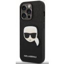Pouzdro a kryt na mobilní telefon Pouzdro Karl Lagerfeld PU Saffiano Karl Head iPhone 14 Pro Max černé