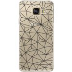 Pouzdro iSaprio Abstract Triangles 03 Samsung Galaxy A3 2016 černé – Hledejceny.cz