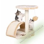 Škrábadlo Vitoria 50 cm jednopatrové s kruhovým odpočívadlem a tunelem – Hledejceny.cz