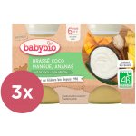 Babybio Brassé z kokosového mléka mango ananas 3 x 2 x 130 g – Zboží Mobilmania