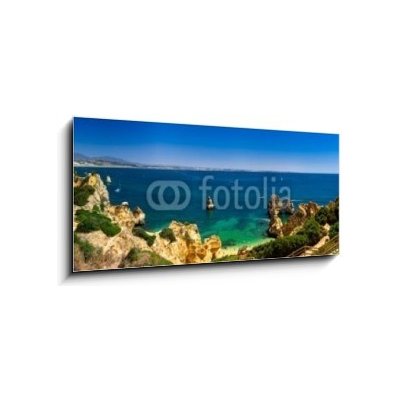 Skleněný obraz 1D panorama - 120 x 50 cm - Algarve, part of Portugal, travel target, verry nice Algarve, část Portugalska, cestovní cíl, veselý – Sleviste.cz