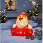 MagicHome Dekorace Santa klaus 30 LED časovač akryl 3xAA IP44 exteriér 24x21x24 cm ST8090243 – Hledejceny.cz