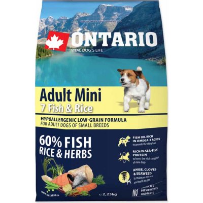 Ontario Adult Mini 7 Fish & Rice 13 kg – Hledejceny.cz