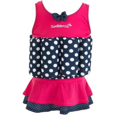 KONFIDENCE FLOATSUIT, růžová/modrá polka – Zboží Dáma
