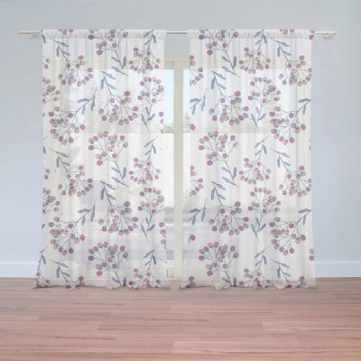 Záclony Jeřabiny: 2 ks - 150x250 cm - Sablio – Hledejceny.cz