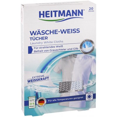 Heitmann bělící ubrousky do pračky 20 ks