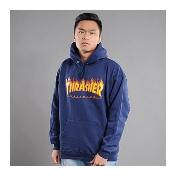 Thrasher Flame Logo Hoody navy