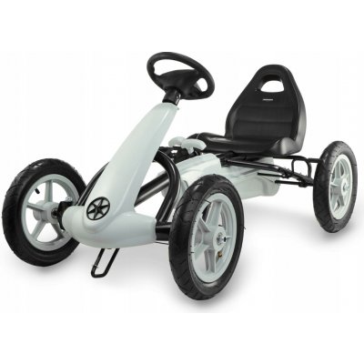 HyperMotion šlapací motokára šedá s ruční brzdou – Zboží Mobilmania