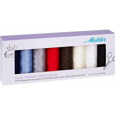 Sada bavlněných nití SILK-FINISH COTTON 50 METTLER (8x150m) – Zbozi.Blesk.cz