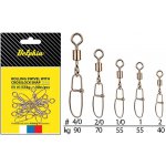 Delphin Obratlík S Karabinou Rolling Swivel With Crosslock Snap B-04 vel.2 40kg – Zboží Mobilmania