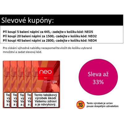 British American Tobacco Glo neo™ Sticks Red – Zbozi.Blesk.cz