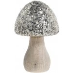 Přírodní dřevěná dekorace houba se třpytkami Mushroom Ø 8*15 cm Chic Antique – Hledejceny.cz