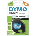 Dymo S0721530, černý tisk průhledný podklad, 4m x 12mm – Zbozi.Blesk.cz