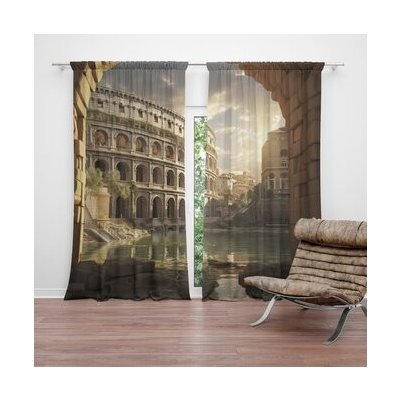 Sablio Závěs Řím Koloseum Art: 2ks 140x250cm – Hledejceny.cz