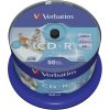 8 cm DVD médium Verbatim CD-R 700MB 52x, AZO, printable, spindle, 50ks (43438)