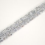 Takoy Diamantový nažehlovací / lepící prýmek 15 mm stříbrný – Zboží Dáma