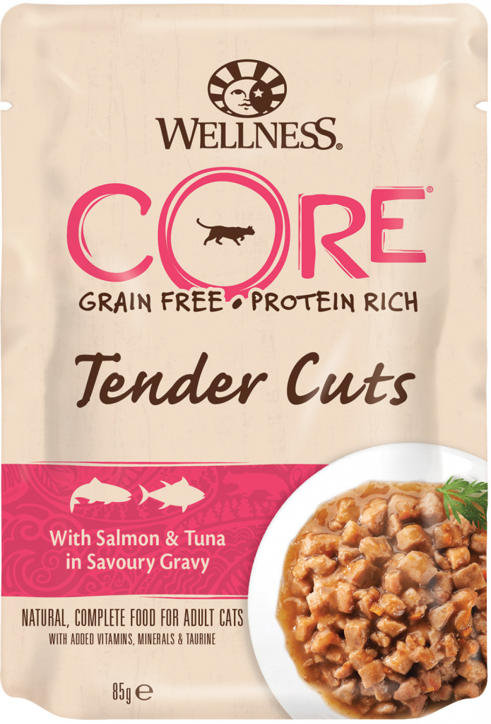 Wellness Core Tender Cuts with Salmon & Tuna in Savoury Gravy 85 g