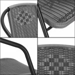 SPRINGOS BISTRO GF1022 šedé Zahradní ratanové křeslo – Hledejceny.cz