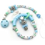 HappyKidsPraha Set Klip na dudlík a Chrastítko PLUTO – Hledejceny.cz