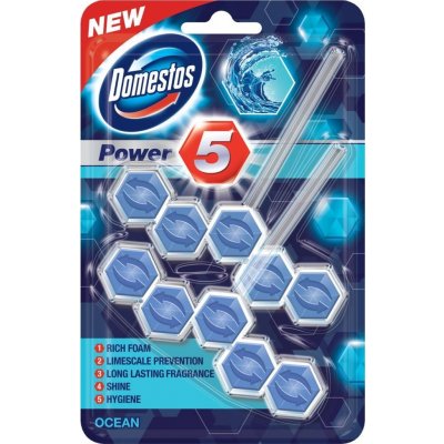 Domestos Power 5 WC tuhý blok Ocean 2 x 55 g – Zboží Mobilmania