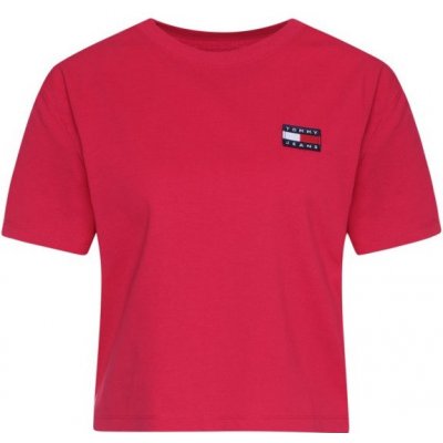 Tommy Hilfiger Tommy Jeans BADGE TEE tmavě růžové – Zboží Mobilmania