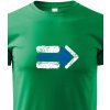 Dětské tričko Canvas dětské tričko Turistická šipka modrá, zelená