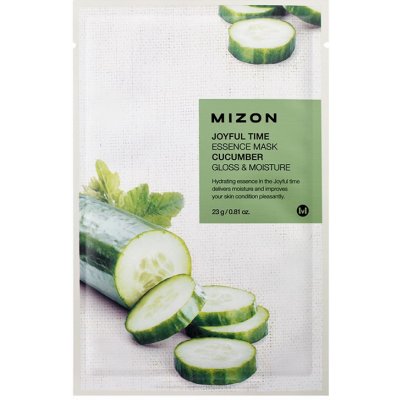 Mizon plátýnková 3D maska s okurkou pro zářivou a hydratovanou pleť Joyful Time Essence Mask Cucumber 23 g