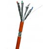 síťový kabel Datacom 12161 S/FTP, drát, CAT7, LSOH, 100m, oranžový