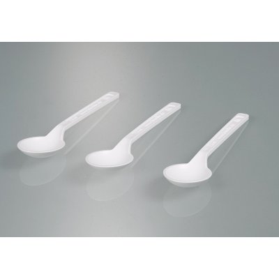 Lžičky LaboPlast PS bílé, délka 127 mm, objem 2,5 ml, balené jednotlivě, balení à 100 kusů – Hledejceny.cz