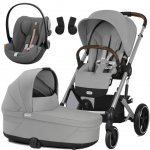 CYBEX Set Balios S Lux + korba + adaptéry + Cloud G i-Size 2025 Stone Grey Silver Frame – Zboží Dáma