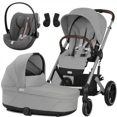 CYBEX Set Balios S Lux + korba + adaptéry + Cloud G i-Size 2025 Stone Grey Silver Frame – Zboží Dáma