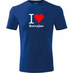 Tričko I love Rotvajler modré – Hledejceny.cz