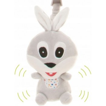 4Baby závěsná plyšová hračka s pískátkem Rabbit šedá