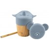 Dětská láhev a učící hrnek Citron Bamboo Cups hrnek s brčkem Blue 180 ml