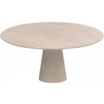 Royal Botania Betonový jídelní stůl Conix, kulatý 160x75 cm, podnož beton cement grey, deska keramika bílá – Zboží Mobilmania