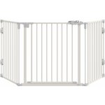 Pawhut Zábrana pro psy do dveří s brankou 203 x 76 cm bílá – Zboží Dáma
