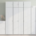 vidaXL Skříň highboard bílá 70 x 42,5 x 185 cm kompozitní dřevo – Zboží Dáma