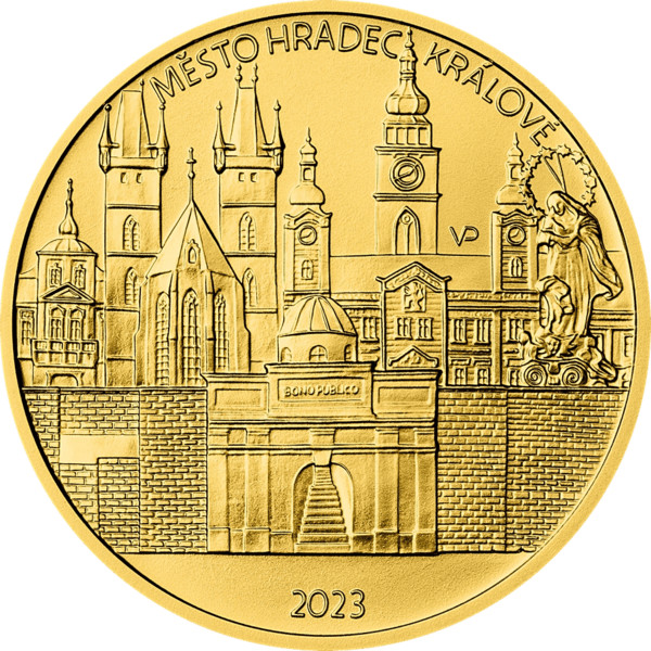 ČNB Zlatá mince 5000 Kč Město Hradec Králové 2023 Standard 1/2 oz