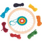 GOKI Dřevěný tkalcovský stav kulatý 149071 – Zboží Dáma