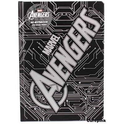 CurePink Blok A5 Marvel: Avengers Iron Man A5 15 x 21 cm černý NBA5MV13 120 listů – Zbozi.Blesk.cz